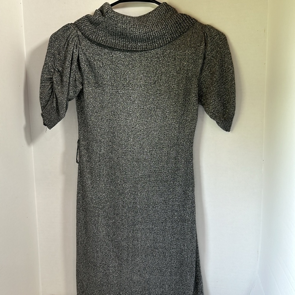 Epic threads silver metallic short sleeve cowl neck dress size large - Picture 4 of 5